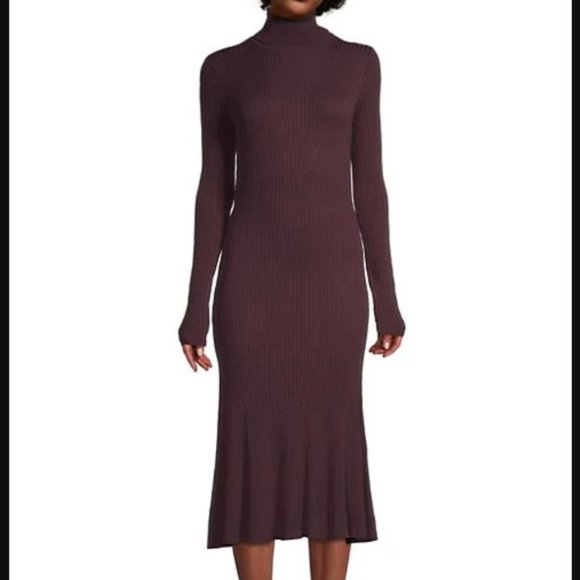 Saks 5th Avenue Rib-Knit Midi-Dress - Picture 1 of 2